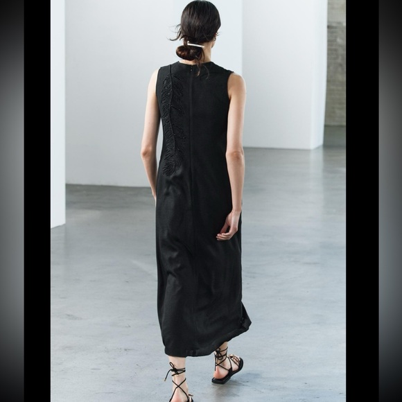 EMBROIDERED MIDI DRESS ZW COLLECTION - Picture 5 of 10